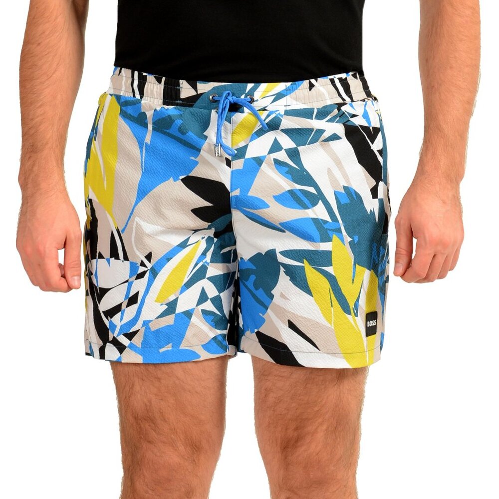 Hugo Boss Men's "Tahiti" Floral Print Swim Board Shorts US M IT 50